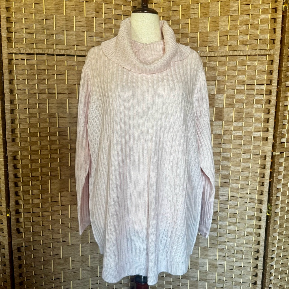 ❄️ NWT pale pink Lane Bryant tunic length sweater 18 / 20